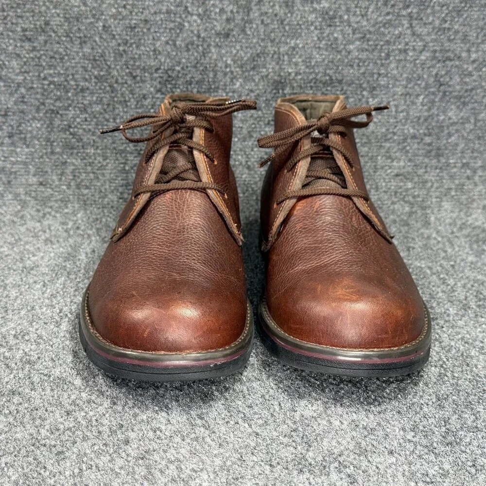 Clarks Chukka Boots Men's Size 11 Brown Leather Waterproof Mid Lace Casual Shoes